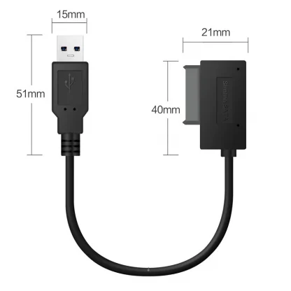 USB 3.0 to SATA II 7+6 Adapter for Laptop CD/DVD Slimline Drive - 13 Pin SATA II Cable Included Product Image #8350 With The Dimensions of 800 Width x 800 Height Pixels. The Product Is Located In The Category Names Computer & Office → Computer Cables & Connectors