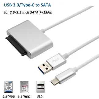 USB 3 to SATA Type C Adapter - External HDD/SSD Converter for 2.5/3.5 Inch Drives - Compatible with Mackbook Pro and Computers Product Image #11184 With The Dimensions of  Width x  Height Pixels. The Product Is Located In The Category Names Computer & Office → Computer Cables & Connectors