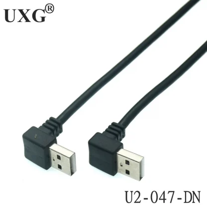 USB A Male to Male 90° Angle Adapter Extension Cable - USB2.0, 25cm Product Image #11240 With The Dimensions of 800 Width x 800 Height Pixels. The Product Is Located In The Category Names Computer & Office → Computer Cables & Connectors