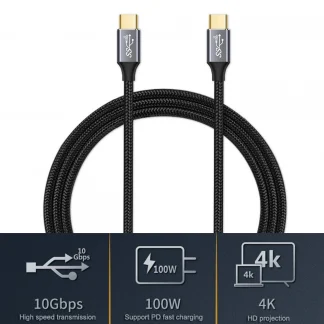 USB-C 3.1 Gen2 100W PD Fast Charger Cable - 4K HD, 10Gbps Data Transfer - Switch/MacBook Compatible, Various Lengths Product Image #23323 With The Dimensions of  Width x  Height Pixels. The Product Is Located In The Category Names Computer & Office → Computer Cables & Connectors