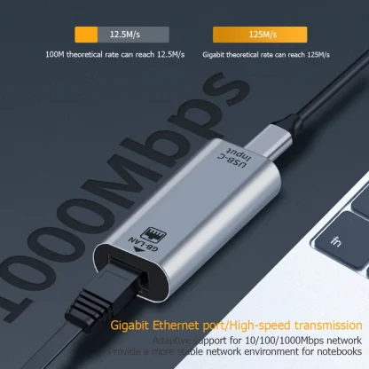 USB-C to Ethernet Adapter - Gigabit Wired LAN Network Card for PC, Laptop, Smartphone Product Image #16194 With The Dimensions of 1001 Width x 1001 Height Pixels. The Product Is Located In The Category Names Computer & Office → Computer Cables & Connectors