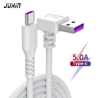 90 Degree Type C Fast Charge USB Cable - 5A for Samsung S9 S10 S8, Huawei P40 Mate 30, Xiaomi Redmi Product Image #12926 With The Dimensions of 800 Width x 800 Height Pixels. The Product Is Located In The Category Names Computer & Office → Computer Cables & Connectors