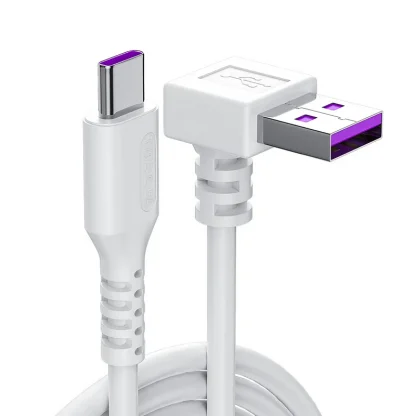 90 Degree Type C Fast Charge USB Cable - 5A for Samsung S9 S10 S8, Huawei P40 Mate 30, Xiaomi Redmi Product Image #12932 With The Dimensions of 800 Width x 800 Height Pixels. The Product Is Located In The Category Names Computer & Office → Computer Cables & Connectors