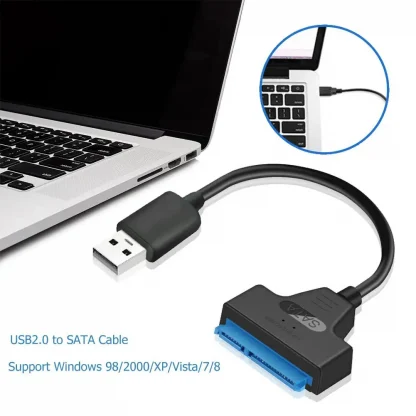 USB to SATA 22pin Cable Adapter for 2.5in HDD SSD - Converter Line for Hard Disk Drives and Solid State Drives Product Image #1424 With The Dimensions of 1001 Width x 1001 Height Pixels. The Product Is Located In The Category Names Computer & Office → Computer Cables & Connectors