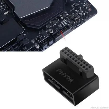 USB3.0 19/20Pin Vertical Pin Holder 90 Degree Elbow Plug Port for Desktop Computer Motherboard (N04 21) Product Image #22086 With The Dimensions of 800 Width x 800 Height Pixels. The Product Is Located In The Category Names Computer & Office → Computer Cables & Connectors