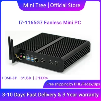 Experience Effortless Performance: Fanless Windows 11 Mini PC with Core i7 1165G7, 10710U, 10510U, 8565U, Dual DDR4, M.2 NVMe, 4K HD DP, WIFI - Ideal for Office and Business Desktop Computing. Product Image #10938 With The Dimensions of  Width x  Height Pixels. The Product Is Located In The Category Names Computer & Office → Tablets