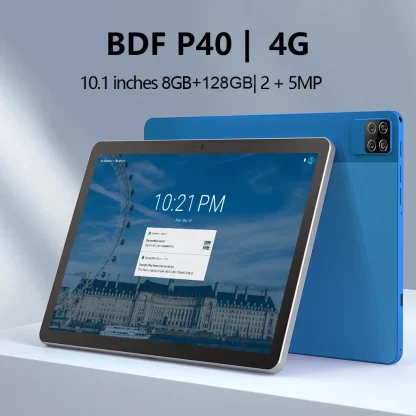 BDF P40HD 10.1" Android 11 Tablet - Octa Core, 8GB RAM, 128GB ROM, 4G Network, Dual SIM Cards, AI Speed-up Product Image #19625 With The Dimensions of 1000 Width x 1000 Height Pixels. The Product Is Located In The Category Names Computer & Office → Tablets