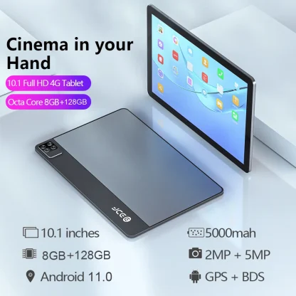 BDF P40HD 10.1" Android 11 Tablet - Octa Core, 8GB RAM, 128GB ROM, 4G Network, Dual SIM Cards, AI Speed-up Product Image #19628 With The Dimensions of 1000 Width x 1000 Height Pixels. The Product Is Located In The Category Names Computer & Office → Tablets