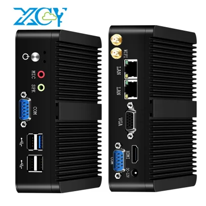 XCY Fanless Mini PC - Intel Celeron J1900 Quad-Cores 2.0GHz, 2x RS232, 2x LAN, Windows 10, Linux Embedded, IoT Industrial Computer Product Image #19936 With The Dimensions of 900 Width x 900 Height Pixels. The Product Is Located In The Category Names Computer & Office → Mini PC