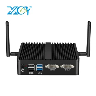 XCY Fanless Mini PC with Intel Celeron J4125, Dual GbE LAN, 2x RS-232 Serial Ports, 6x USB, Embedded IPC, WiFi, 4G LTE Support. Product Image #8064 With The Dimensions of  Width x  Height Pixels. The Product Is Located In The Category Names Computer & Office → Computer Cables & Connectors