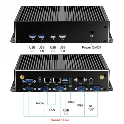 Elevate your workspace with the XCY Intel Core i7 Mini PC - 2 LAN, 6 RS232, 4 USB, HDMI, VGA, WiFi. Your versatile solution for embedded industrial computing on Windows and Linux platforms. Product Image #5069 With The Dimensions of 1000 Width x 1000 Height Pixels. The Product Is Located In The Category Names Computer & Office → Mini PC