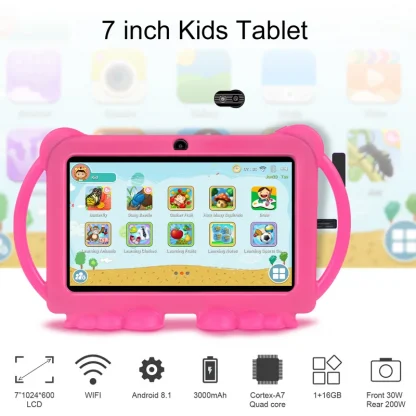 XGODY 7 Inch Kids Tablet PC - Android 8.1, Children Learning Tablet, 1GB RAM, 16GB Storage, Quad Core, 1024x600 Display, with Silicone Case and WiFi Product Image #24815 With The Dimensions of 800 Width x 800 Height Pixels. The Product Is Located In The Category Names Computer & Office → Tablets