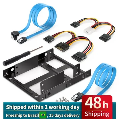 XT-XINTE 2.5" to 3.5" Dual Bay Metal HDD SSD Bracket with SATA Cables - Mounting Kit Adapter for Efficient Data Transfer and Power Support Product Image #332 With The Dimensions of 1100 Width x 1100 Height Pixels. The Product Is Located In The Category Names Computer & Office → Computer Cables & Connectors