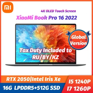 Xiaomi Book Pro 16 2022 Laptop with Intel Core i7/i5, 16-Inch 4K OLED Touch Screen, 16GB RAM, 512GB Storage, Thunderbolt 4 Product Image #26594 With The Dimensions of  Width x  Height Pixels. The Product Is Located In The Category Names Computer & Office → Laptops