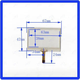 ZhiYuSun KTT-0032-LSE 67x47mm Resistive Touch Screen Display Product Image #33583 With The Dimensions of  Width x  Height Pixels. The Product Is Located In The Category Names Computer & Office → Industrial Computer & Accessories