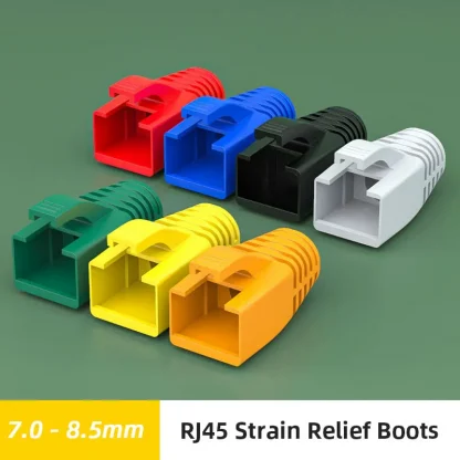 50PCS RJ45 Ethernet Cable Strain Relief Boots for CAT8 CAT7 CAT6A Connectors (OD: 7.0mm~8.5mm) by ZoeRax Product Image #5016 With The Dimensions of 800 Width x 800 Height Pixels. The Product Is Located In The Category Names Computer & Office → Computer Cables & Connectors