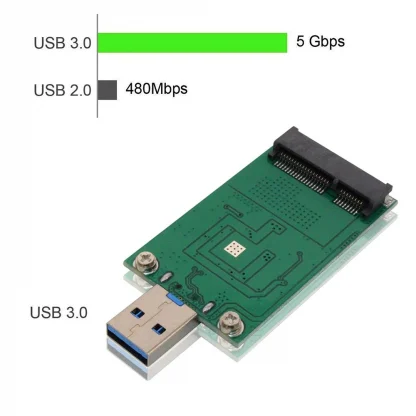 mSATA SSD to USB 3.0 Adapter - Portable Flash External Hard Drive Converter for 50mm PCIe Solid State Drives Product Image #8257 With The Dimensions of 1000 Width x 1000 Height Pixels. The Product Is Located In The Category Names Computer & Office → Computer Cables & Connectors