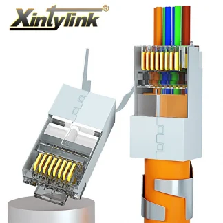 Xintylink CAT8/CAT7/CAT6A RJ45 Connector - Shielded Ethernet Cable Plug with 1.5mm Pass Through Hole Product Image #22452 With The Dimensions of  Width x  Height Pixels. The Product Is Located In The Category Names Computer & Office → Mini PC