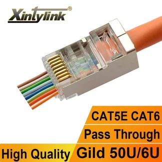 Xintylink Cat6 RJ45 Ethernet Cable Plug - High-Quality 8P8C Connector for Cat5e/6 Network LAN Internet Product Image #7985 With The Dimensions of  Width x  Height Pixels. The Product Is Located In The Category Names Computer & Office → Computer Cables & Connectors